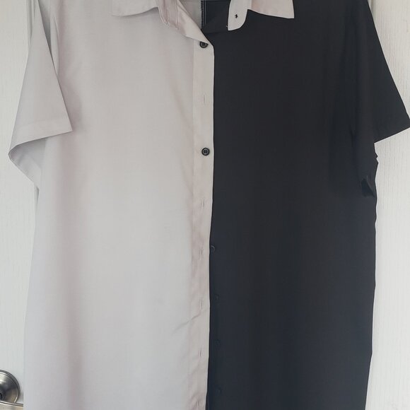 SHEIN | Tops | Black And White | Button Up | Large - Picture 1 of 5